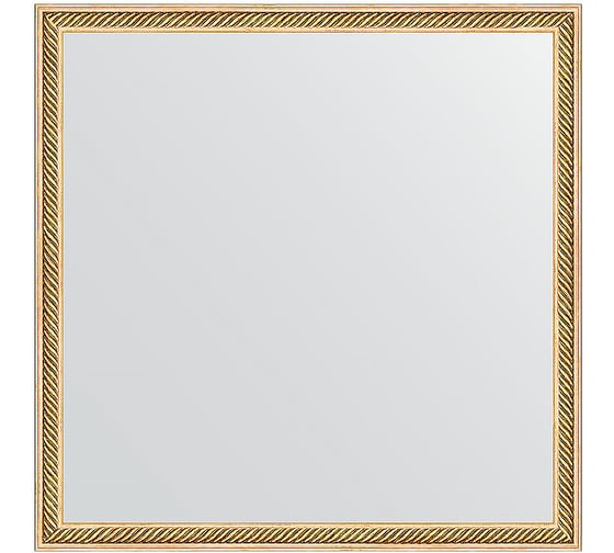 Зеркало EVOFORM в багетной раме - витое золото 28 mm (58x58 cm) 0606 1