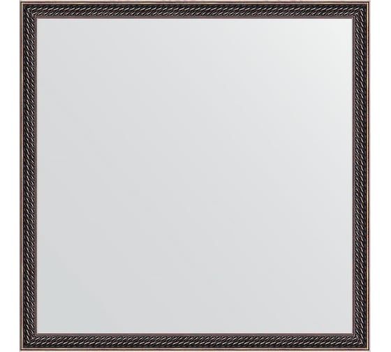 Зеркало EVOFORM в багетной раме - витой махагон 28 mm (58x58 cm) 0607 1