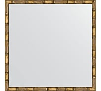 Зеркало EVOFORM в багетной раме - золотой бамбук 24 mm (57x57 cm) 0609