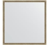 Зеркало EVOFORM в багетной раме - витая латунь 26 mm (58x58 cm) 0617