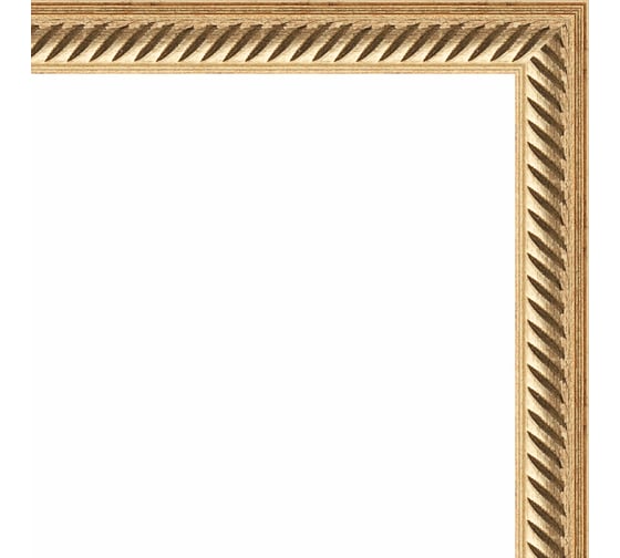 Зеркало EVOFORM в багетной раме - витое золото 28 mm (48x68 cm) 0623