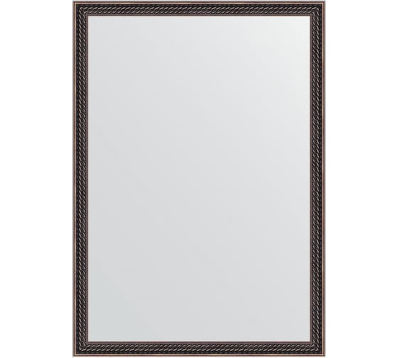 Зеркало EVOFORM в багетной раме - витой махагон 28 mm (48x68 cm) 0624 1