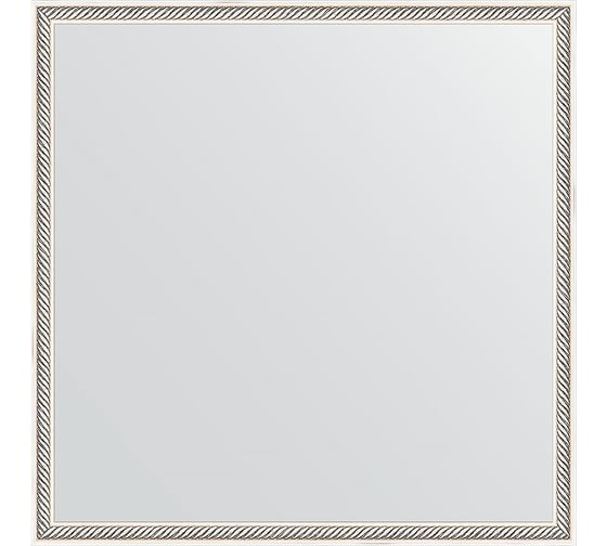 Зеркало EVOFORM в багетной раме - витое серебро 28 mm (68x68 cm) 0656 1