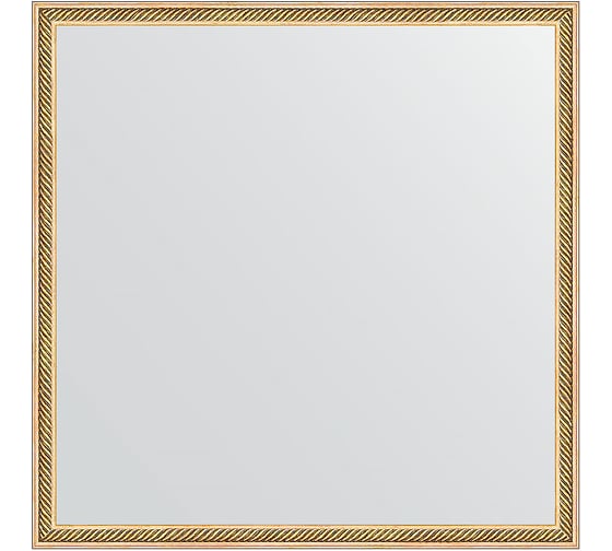 Зеркало EVOFORM в багетной раме - витое золото 28 mm (68x68 cm) 0657 1
