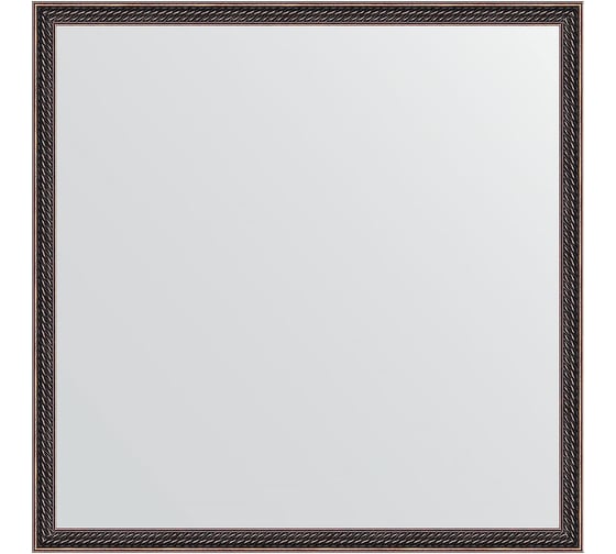 Зеркало EVOFORM в багетной раме - витой махагон 28 mm (68x68 cm) 0658 1