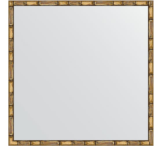 Зеркало EVOFORM в багетной раме - золотой бамбук 24 mm (67x67 cm) 0660