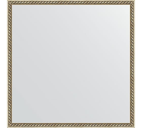Зеркало EVOFORM в багетной раме - витая латунь 26 mm (68x68 cm) 0669