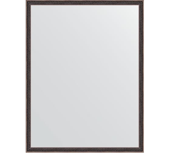 Зеркало EVOFORM в багетной раме - витой махагон 28 mm (68x88 cm) 0676 1