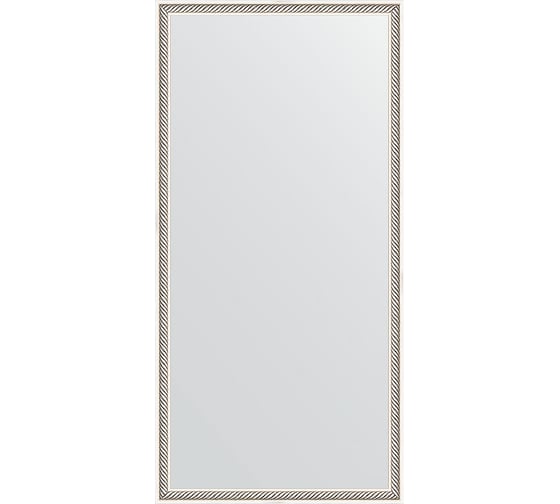 Зеркало EVOFORM в багетной раме - витое серебро 28 mm (48x98 cm) 0691 1