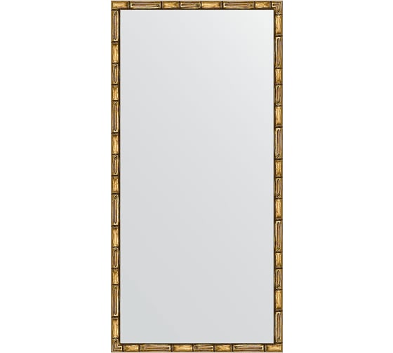 Зеркало EVOFORM в багетной раме - золотой бамбук 24 mm (47x97 cm) 0695