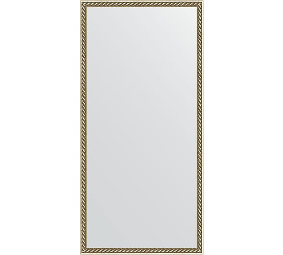 Зеркало EVOFORM в багетной раме - витая латунь 26 mm (48x98 cm) 0703