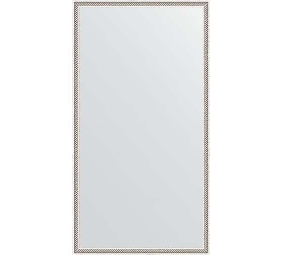 Зеркало EVOFORM в багетной раме - витое серебро 28 mm (58x108 cm) 0725 1