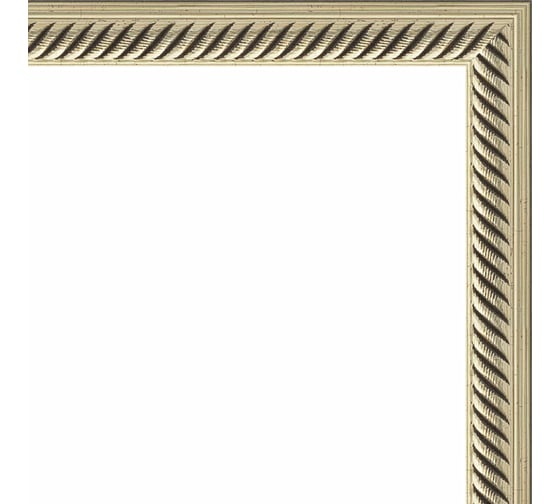 Зеркало EVOFORM в багетной раме - витое серебро 28 mm (68x148 cm) 0759