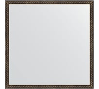 Зеркало EVOFORM в багетной раме - витая бронза 26 mm (58x58 cm) 0772