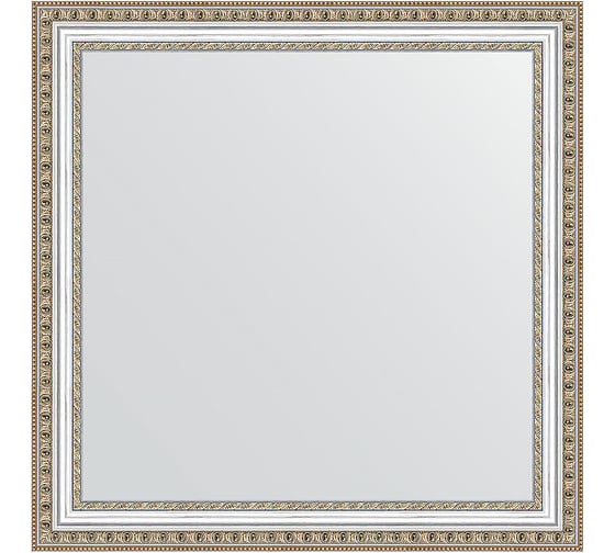Зеркало EVOFORM в багетной раме - золотые бусы на серебре 60 mm (65x65 cm) 0782 1