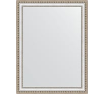 Зеркало EVOFORM в багетной раме - золотые бусы на серебре 60 mm (65x85 cm) 1012