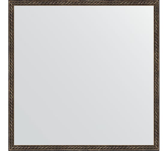 Зеркало EVOFORM в багетной раме - витая бронза 26 mm (68x68 cm) 1017 1