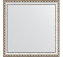 Зеркало EVOFORM в багетной раме - золотые бусы на серебре 60 mm (75x75 cm) 1027
