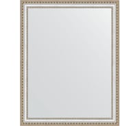 Зеркало EVOFORM в багетной раме - золотые бусы на серебре 60 mm (75x95 cm) 1042