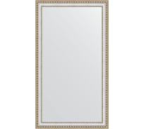 Зеркало EVOFORM в багетной раме - золотые бусы на серебре 60 mm (65x115 cm) 1087