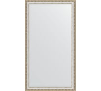 Зеркало EVOFORM в багетной раме - золотые бусы на серебре 60 mm (75x135 cm) 1102
