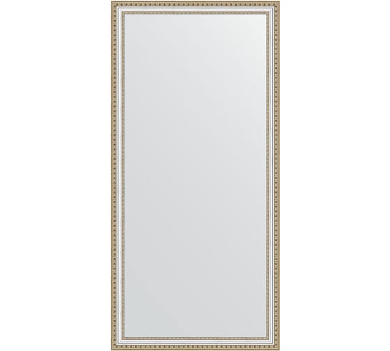 Зеркало EVOFORM в багетной раме - золотые бусы на серебре 60 mm (75x155 cm) 1117