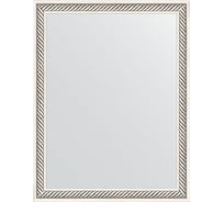 Зеркало EVOFORM в багетной раме - витое серебро 28 mm (35x45 cm) 1326