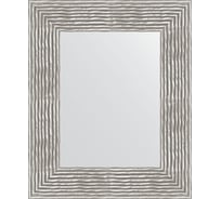 Зеркало EVOFORM в багетной раме - волна хром 90 mm (46x56 cm) 3025