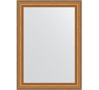 Зеркало EVOFORM в багетной раме - золотые бусы на бронзе 60 mm (55x75 cm) 3042