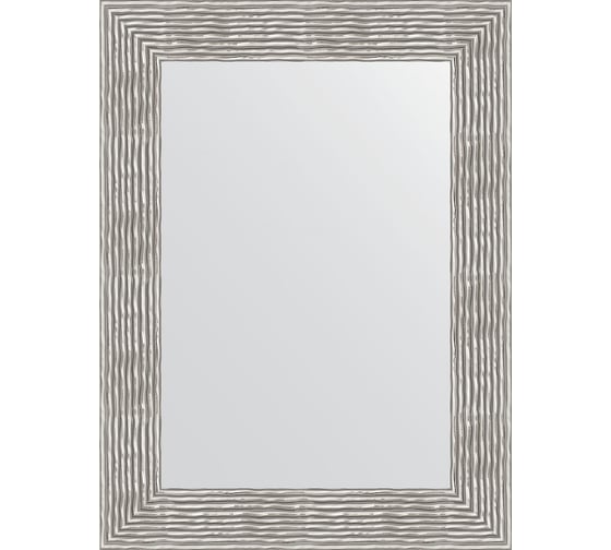 Зеркало EVOFORM в багетной раме - волна хром 90 mm (60x80 cm) 3057 1