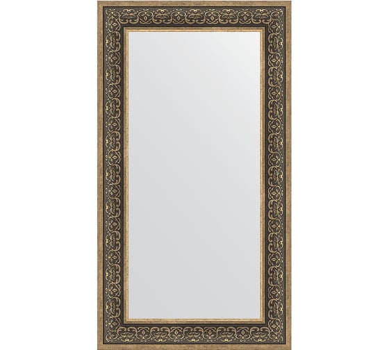 Зеркало EVOFORM в багетной раме - вензель серебряный 101 mm (63x113 cm) 3096 1