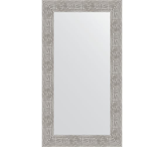 Зеркало EVOFORM в багетной раме - волна хром 90 mm (60x110 cm) 3089 1