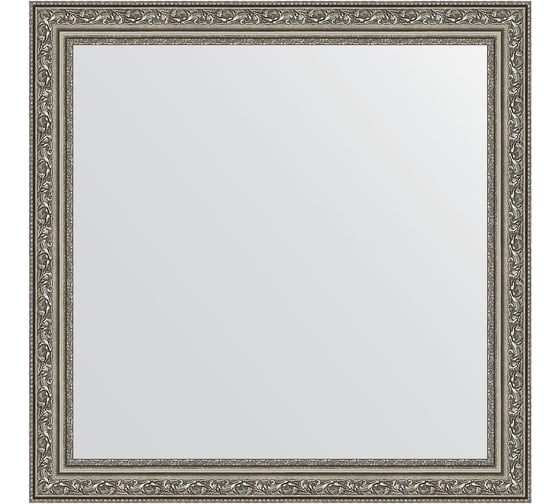 Зеркало EVOFORM в багетной раме - виньетка состаренное серебро 56 mm (64x64 cm) 3136 1