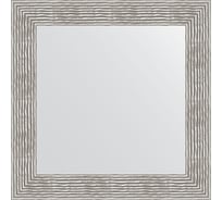 Зеркало EVOFORM в багетной раме - волна хром 90 mm (70x70 cm) 3153