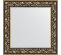 Зеркало EVOFORM в багетной раме - вензель серебряный 101 mm (73x73 cm) 3160