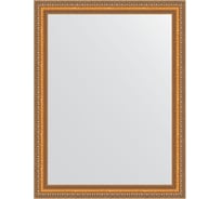 Зеркало EVOFORM в багетной раме - золотые бусы на бронзе 60 mm (65x85 cm) 3170