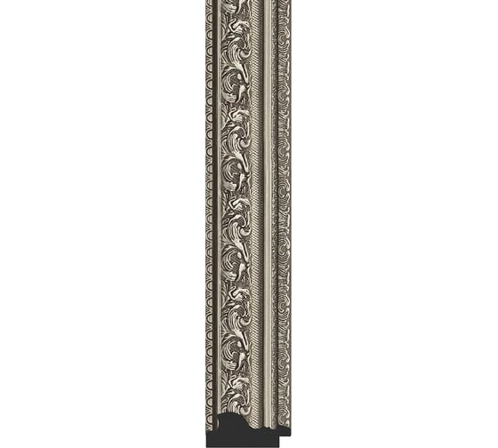 Зеркало EVOFORM в багетной раме - виньетка состаренное серебро 56 mm (64x114 cm) 3200