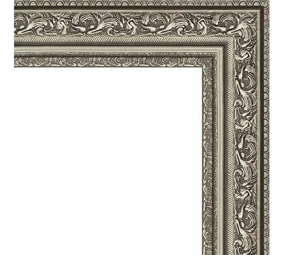 Зеркало EVOFORM в багетной раме - виньетка состаренное серебро 56 mm (64x114 cm) 3200