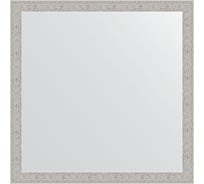 Зеркало EVOFORM в багетной раме - волна алюминий 46 mm (71x71 cm) 3230