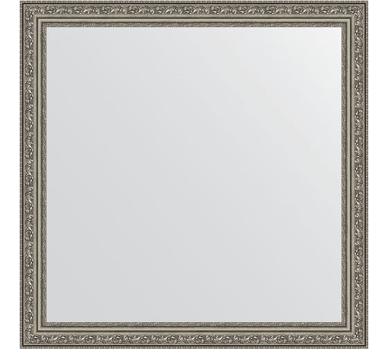 Зеркало EVOFORM в багетной раме - виньетка состаренное серебро 56 mm (74x74 cm) 3232 1