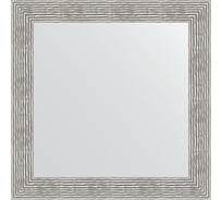 Зеркало EVOFORM в багетной раме - волна хром 90 mm (80x80 cm) 3249