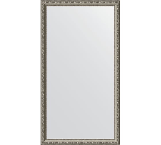 Зеркало EVOFORM в багетной раме - виньетка состаренное серебро 56 mm (74x134 cm) 3296