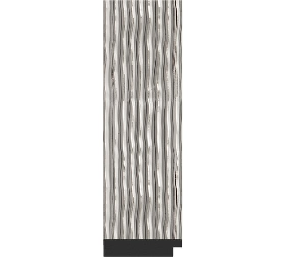 Зеркало EVOFORM в багетной раме - волна хром 90 mm (80x160 cm) 3345
