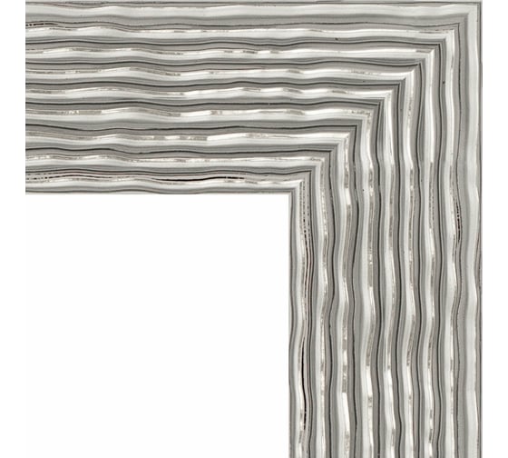 Зеркало EVOFORM в багетной раме - волна хром 90 mm (80x160 cm) 3345