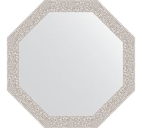 Зеркало EVOFORM в багетной раме - мозаика хром 46 mm (48,2x48,2 cm) 3679