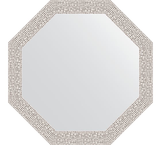 Зеркало EVOFORM в багетной раме - мозаика хром 46 mm (48,2x48,2 cm) 3679 1