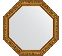 Зеркало EVOFORM в багетной раме - виньетка состаренное золото 56 mm (50,4x50,4 cm) 3688