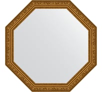 Зеркало EVOFORM в багетной раме - виньетка состаренное золото 56 mm (60,4x60,4 cm) 3689