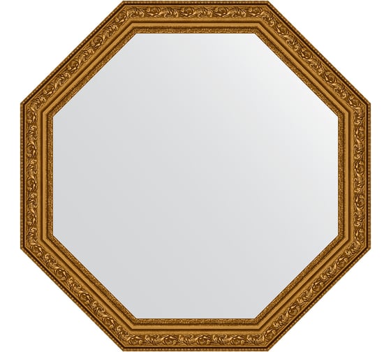 Зеркало EVOFORM в багетной раме - виньетка состаренное золото 56 mm (60,4x60,4 cm) 3689 1