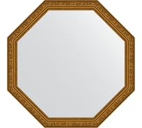 Зеркало EVOFORM в багетной раме - виньетка состаренное золото 56 mm (70,4x70,4 cm) 3690